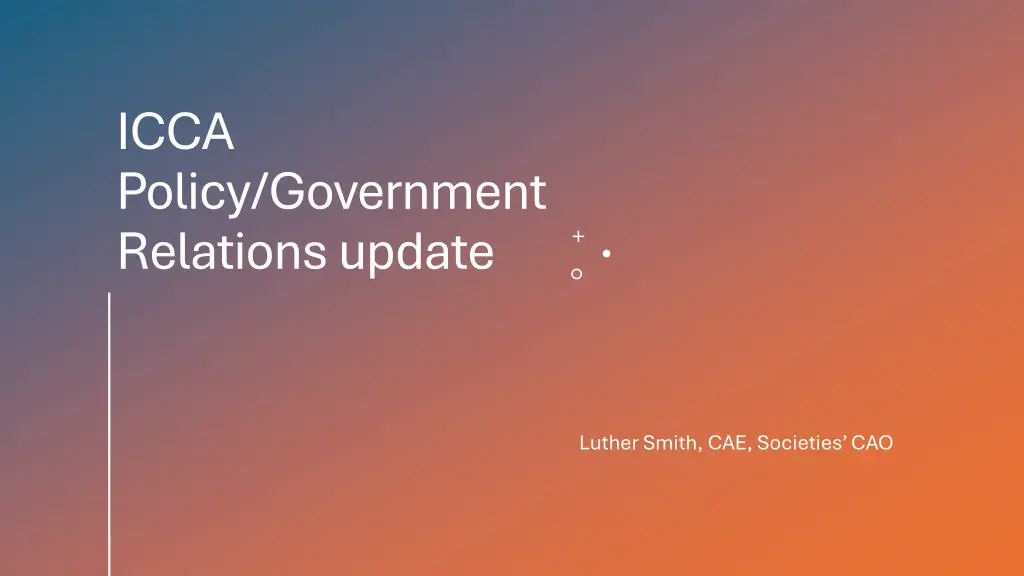 icca policy government relations update
