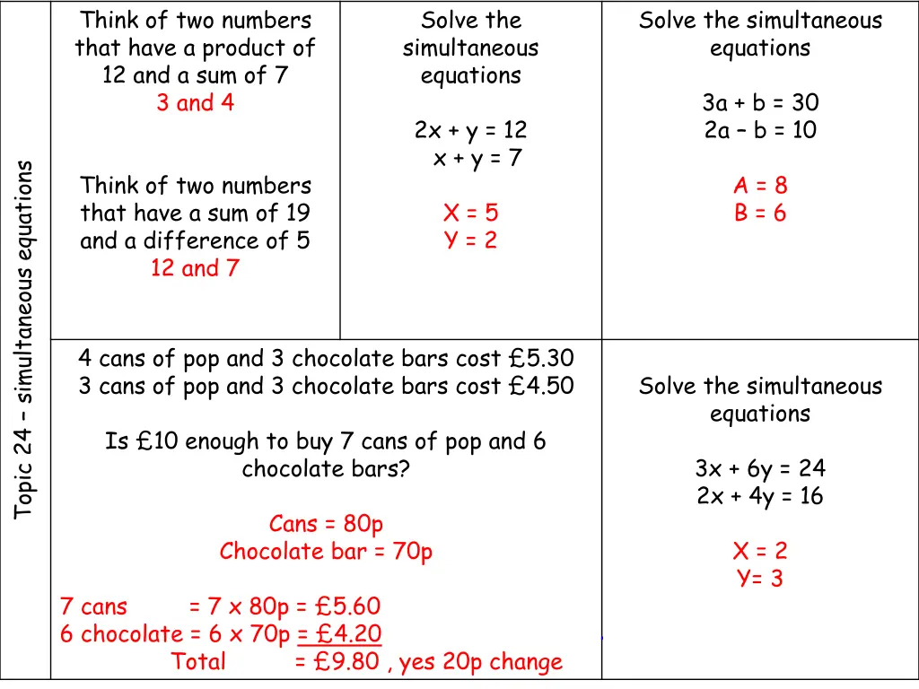 think of two numbers that have a product 1