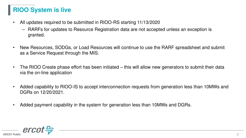 rioo system is live