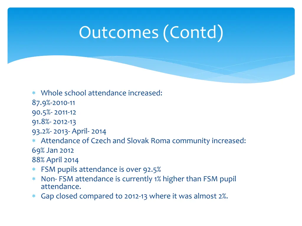 outcomes contd