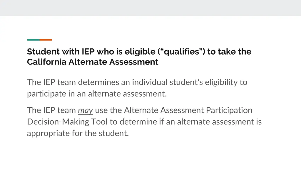 student with iep who is eligible qualifies