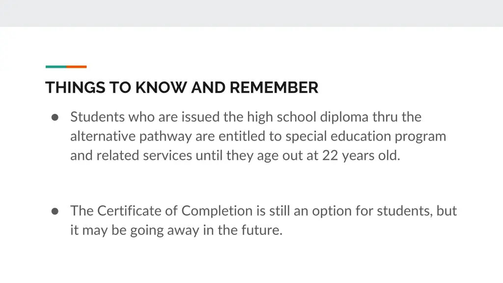 things to know and remember 1