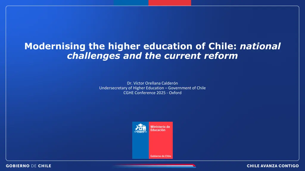 modernising the higher education of chile