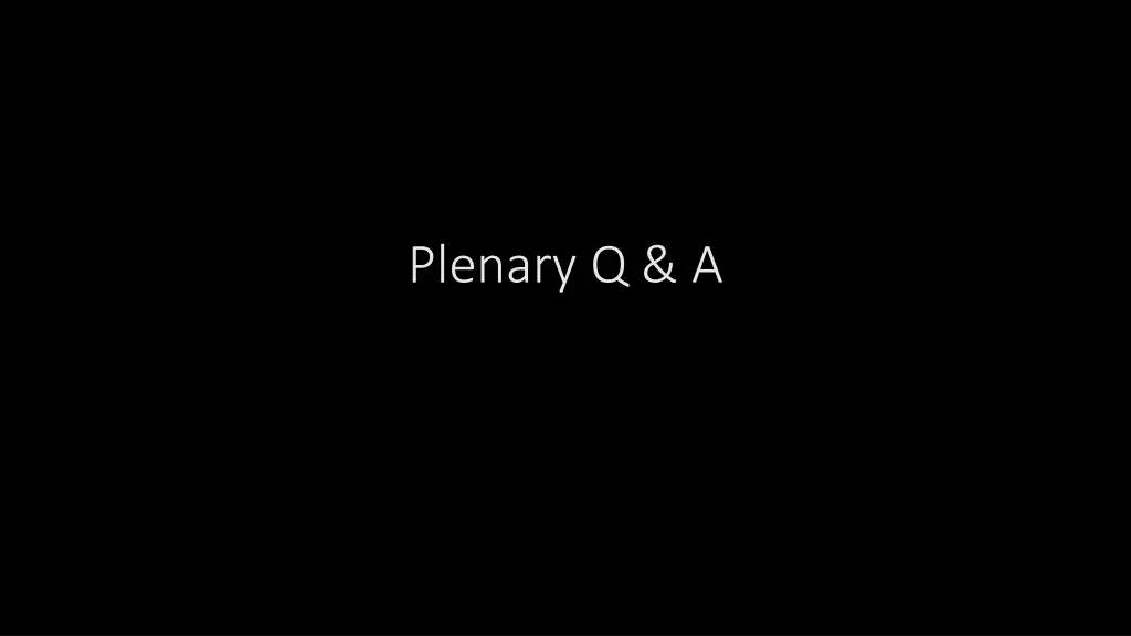 plenary q a