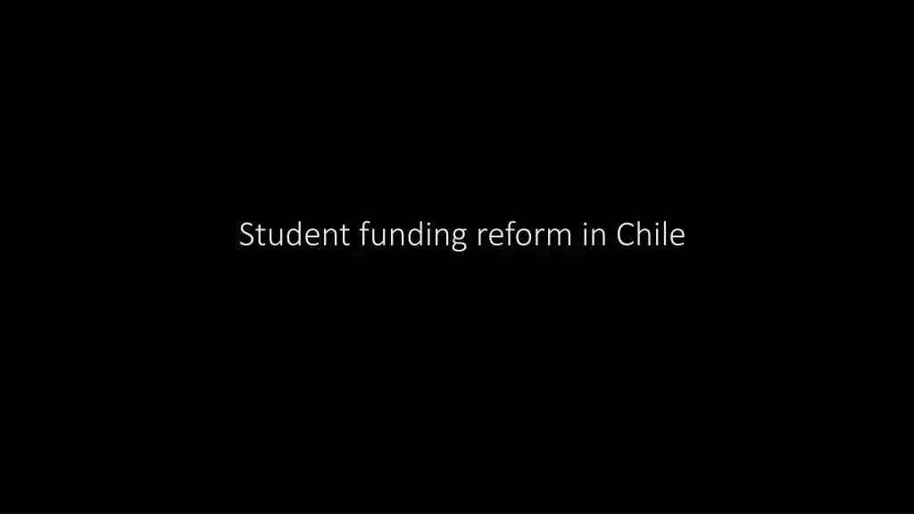 student funding reform in chile