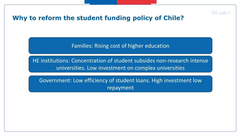why to reform the student funding policy of chile