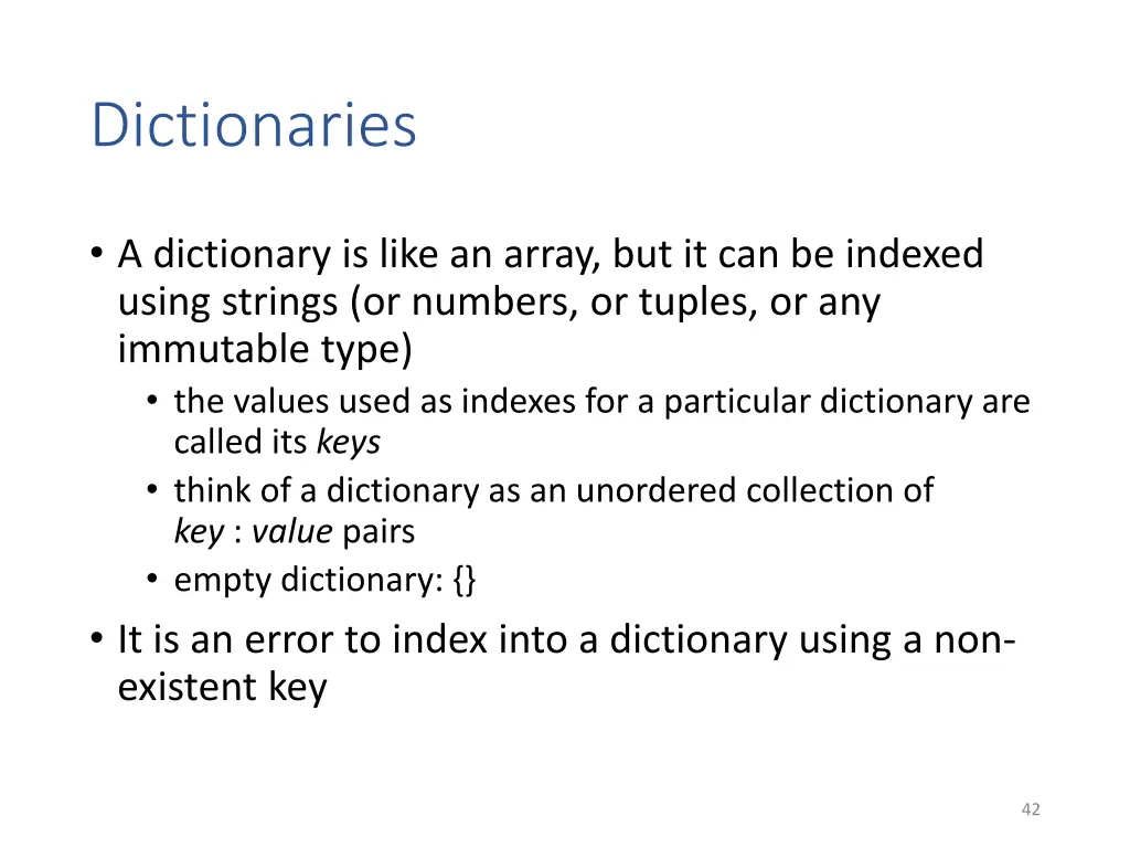 dictionaries