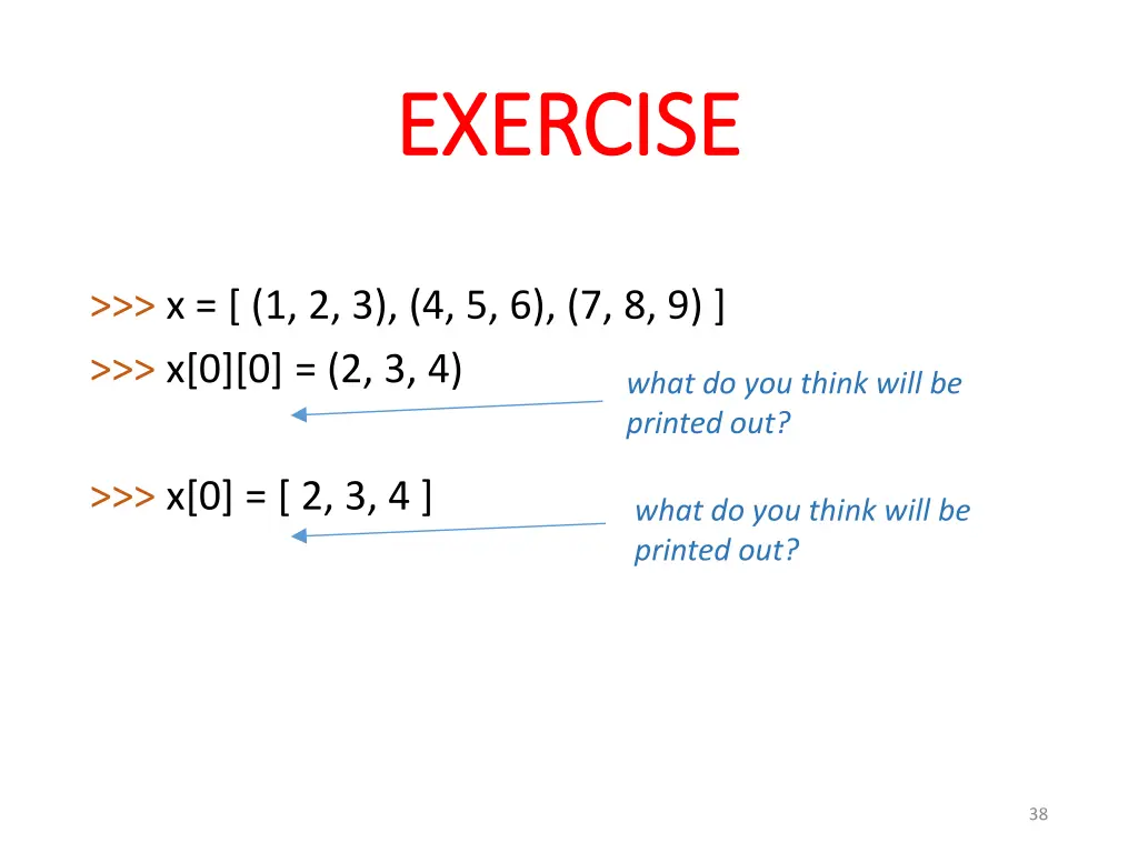 exercise exercise 1
