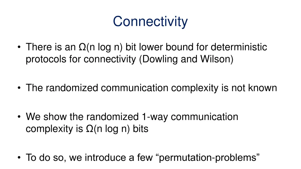 connectivity