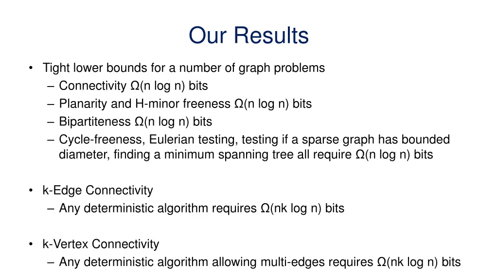 our results