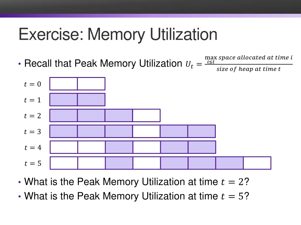 exercise memory utilization