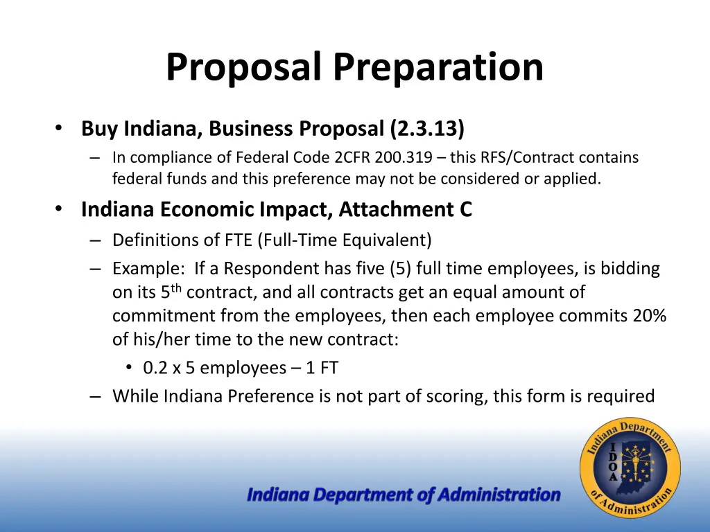 proposal preparation