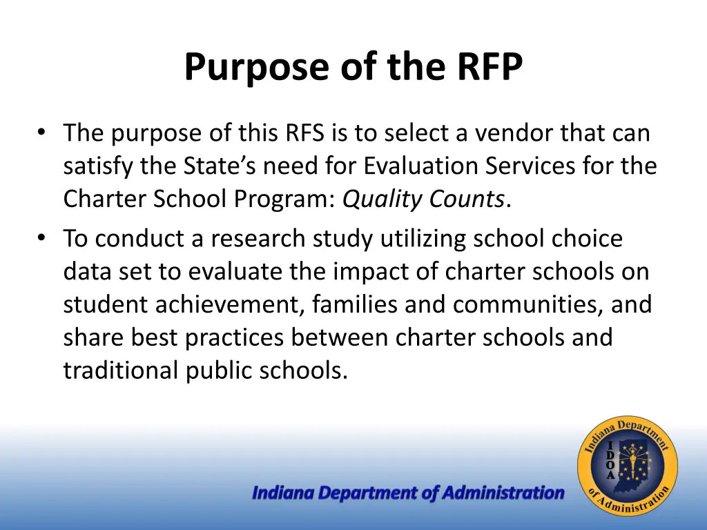 purpose of the rfp