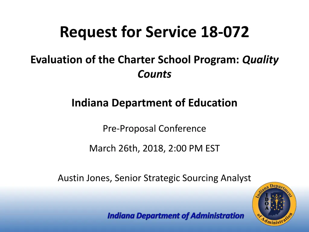 request for service 18 072