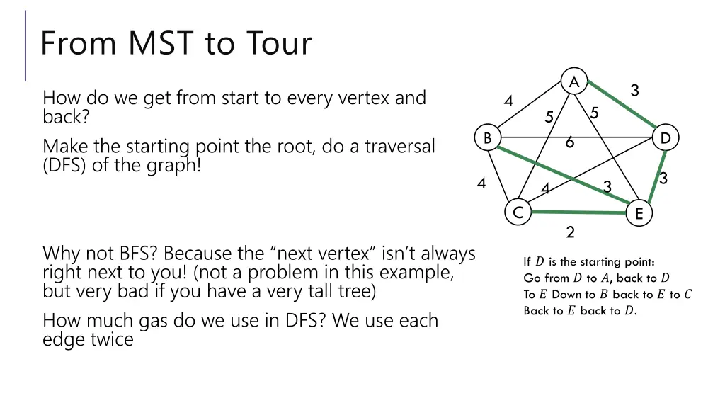 from mst to tour