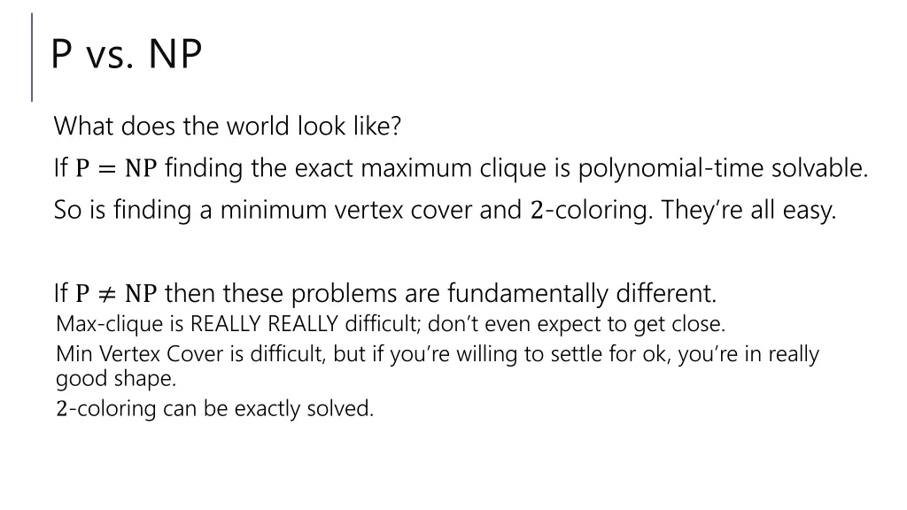 p vs np