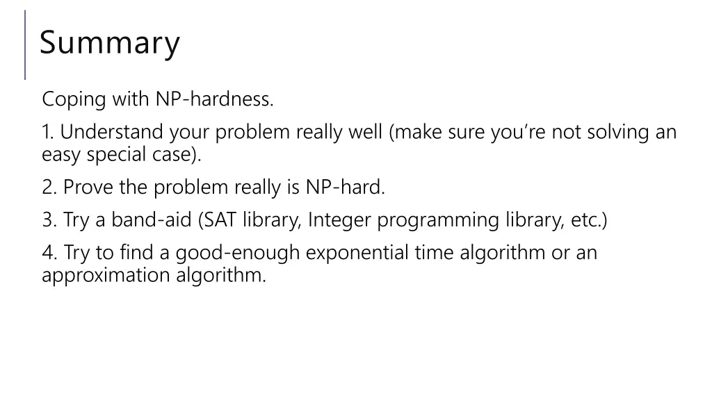 summary