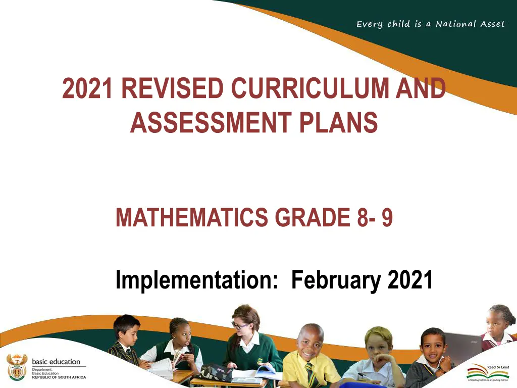 2021 revised curriculum and assessment plans
