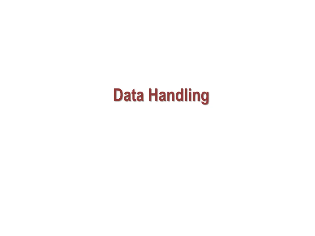 data handling 1