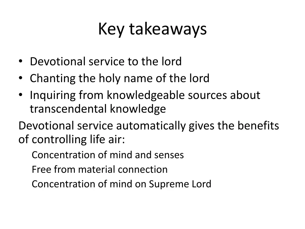 key takeaways