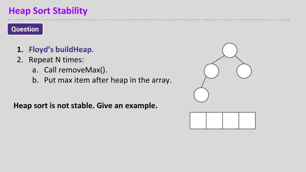 heap sort stability
