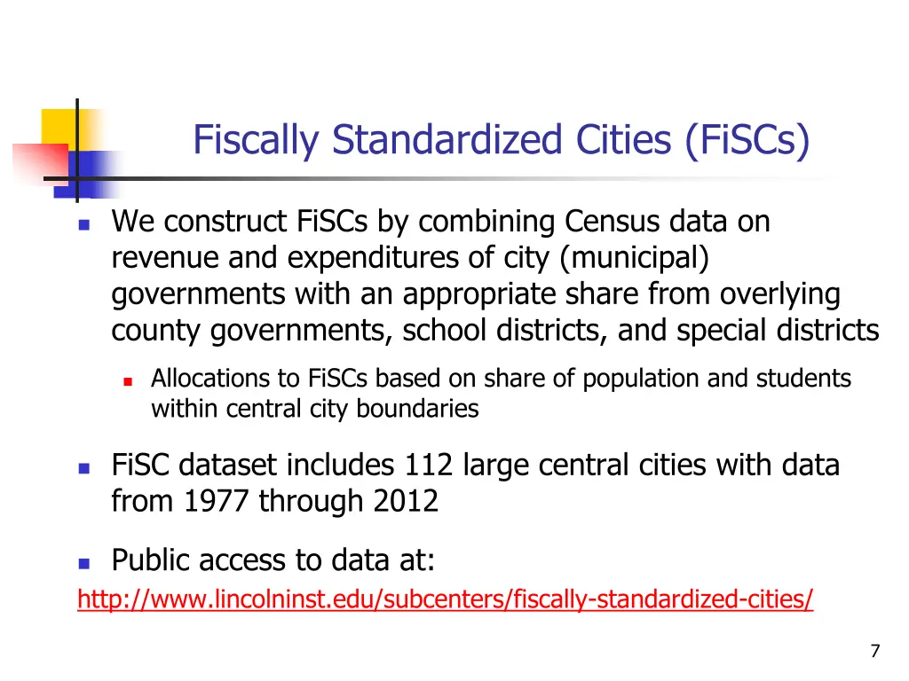 fiscally standardized cities fiscs