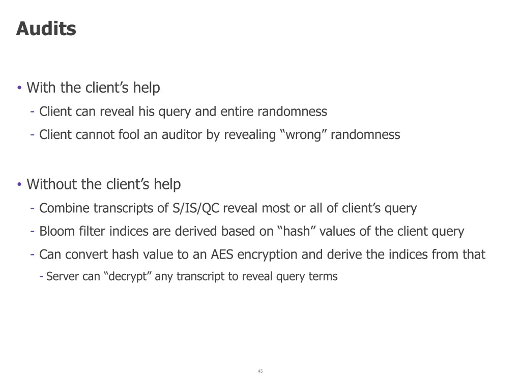 audits
