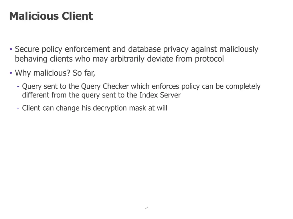 malicious client