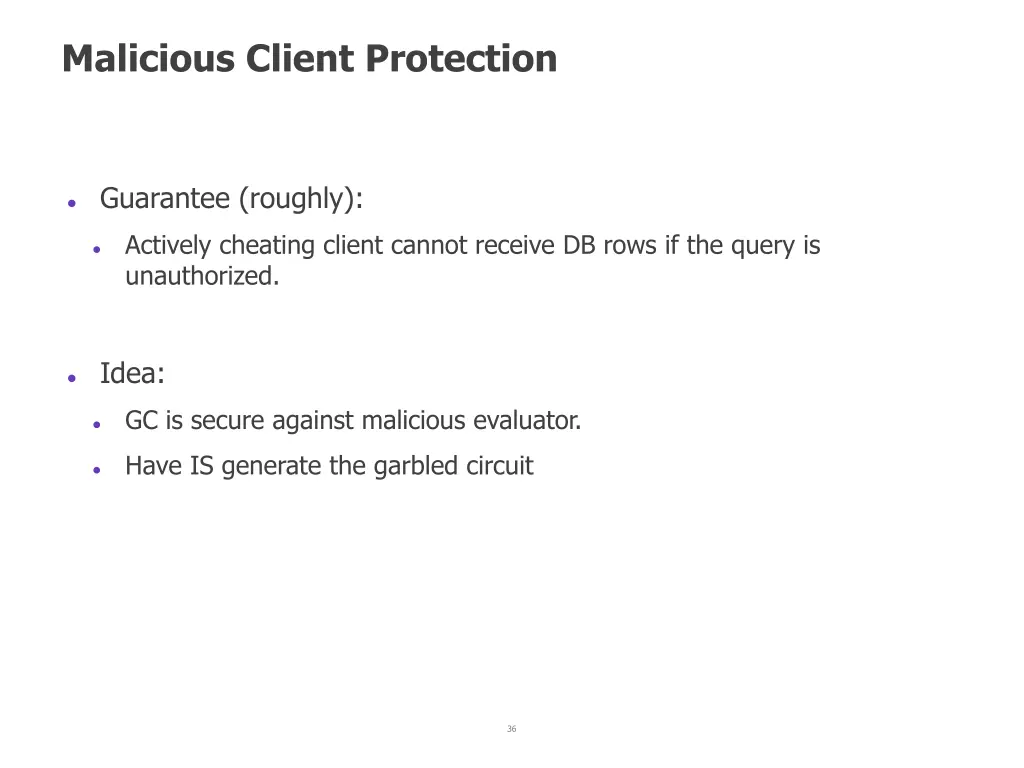 malicious client protection