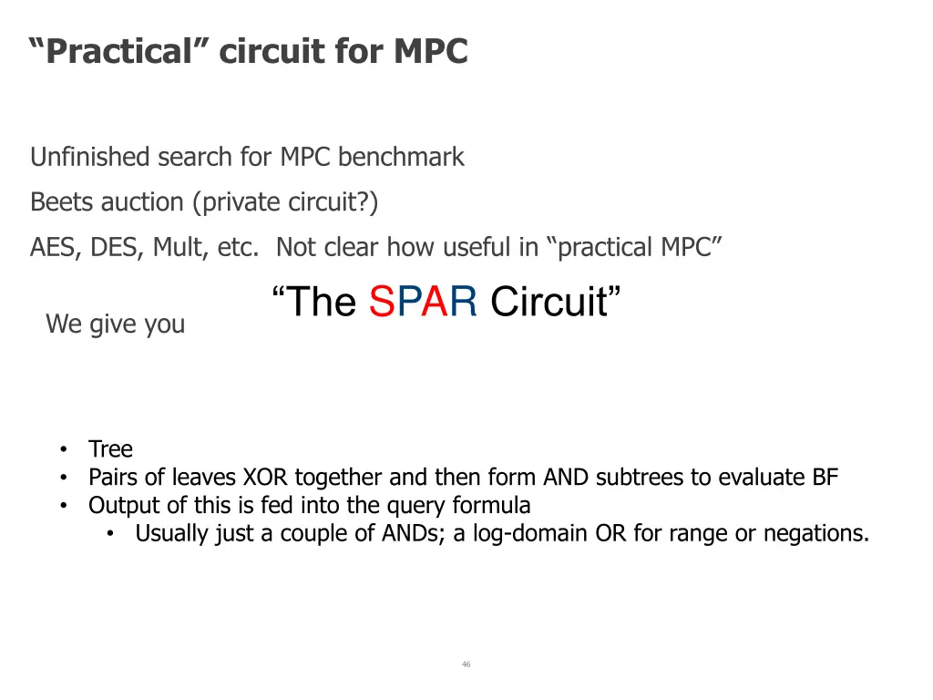 practical circuit for mpc