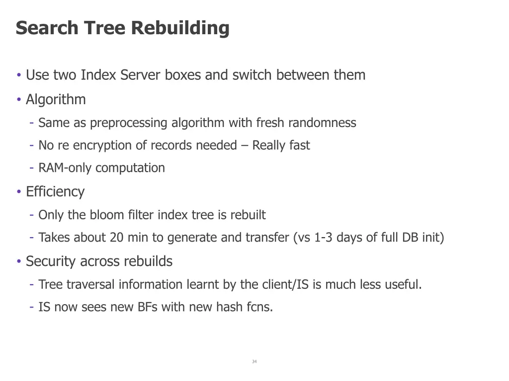 search tree rebuilding