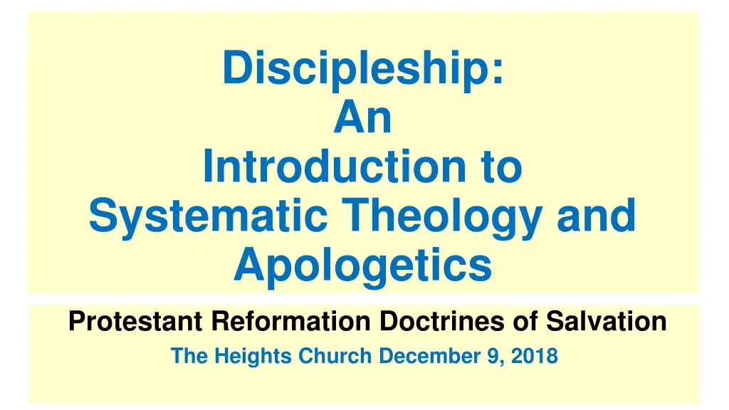 discipleship an introduction to systematic