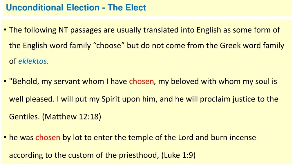 unconditional election the elect 1