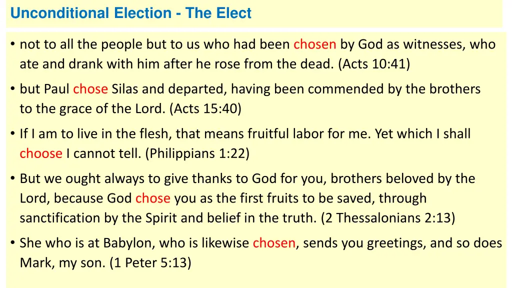 unconditional election the elect 2