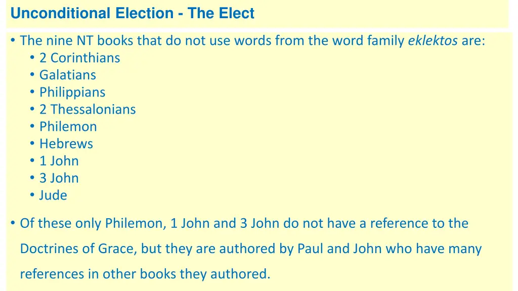 unconditional election the elect 4