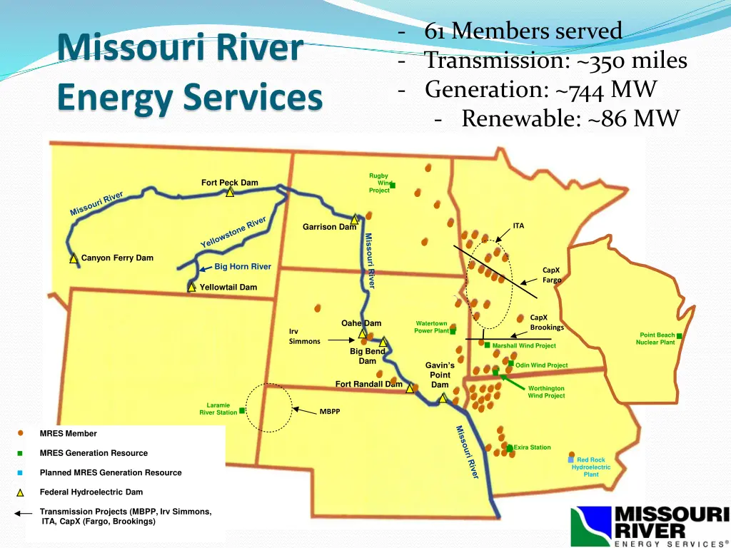 61 members served transmission 350 miles