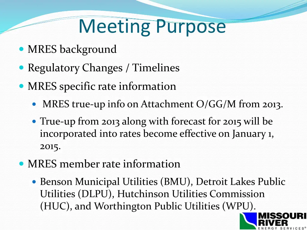 meeting purpose
