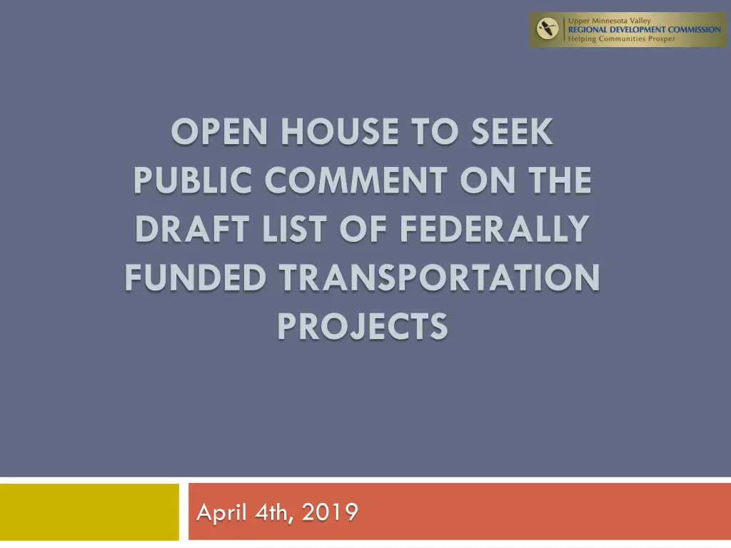 open house to seek public comment on the draft