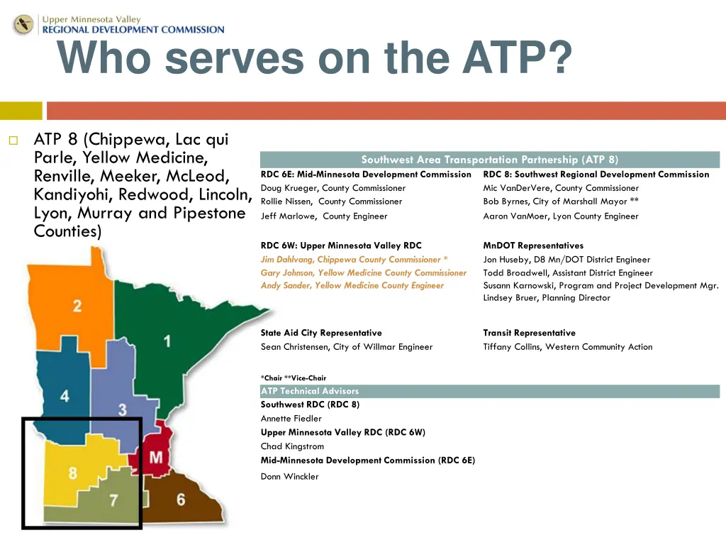 who serves on the atp 1