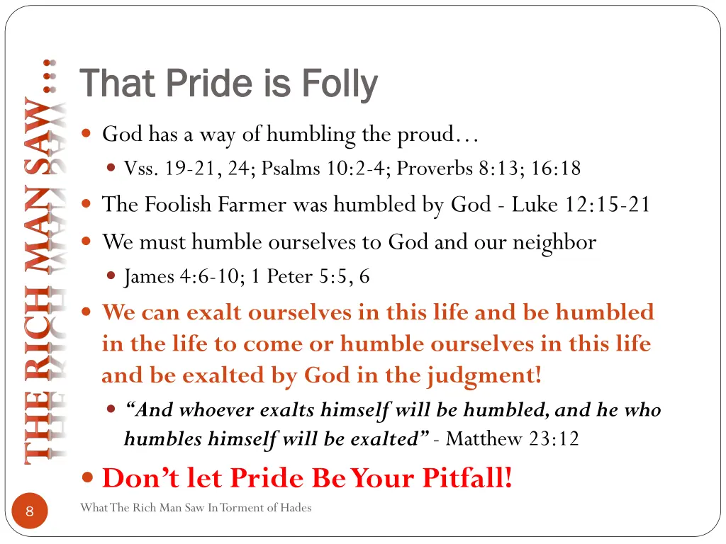 that pride is folly that pride is folly