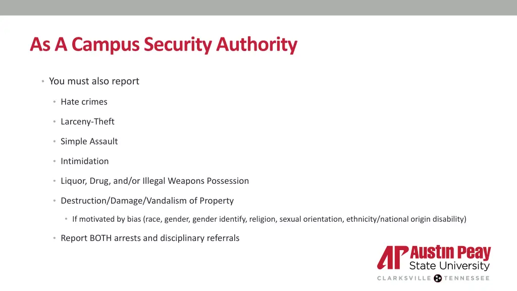 as a campus security authority 1