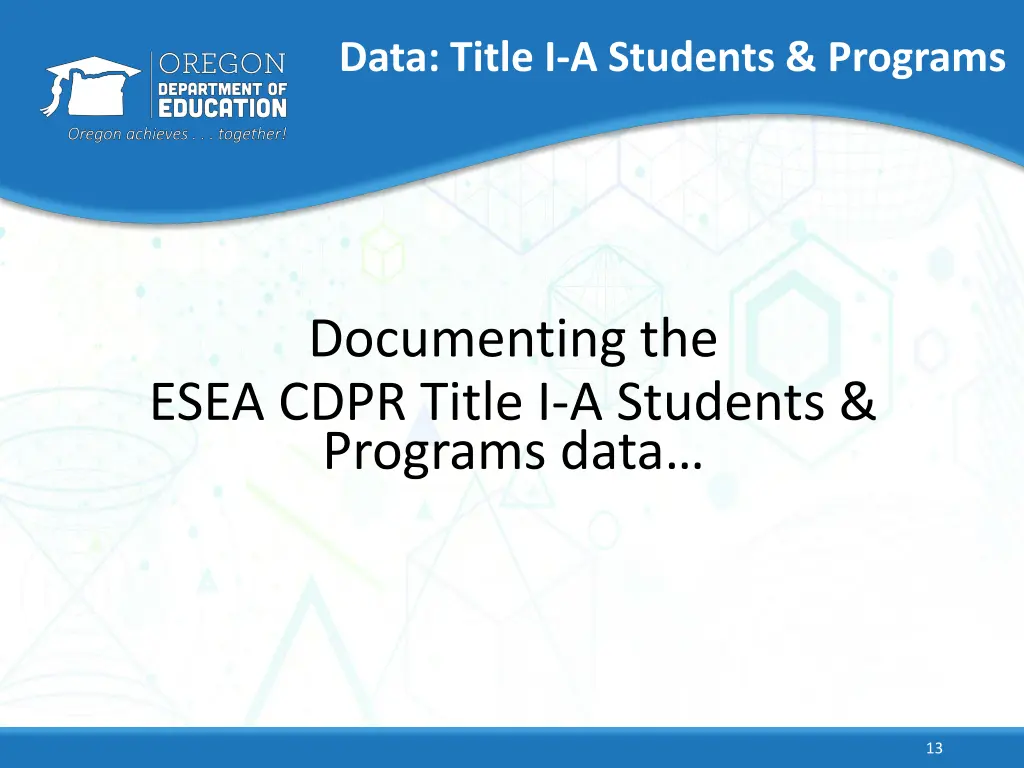 data title i a students programs