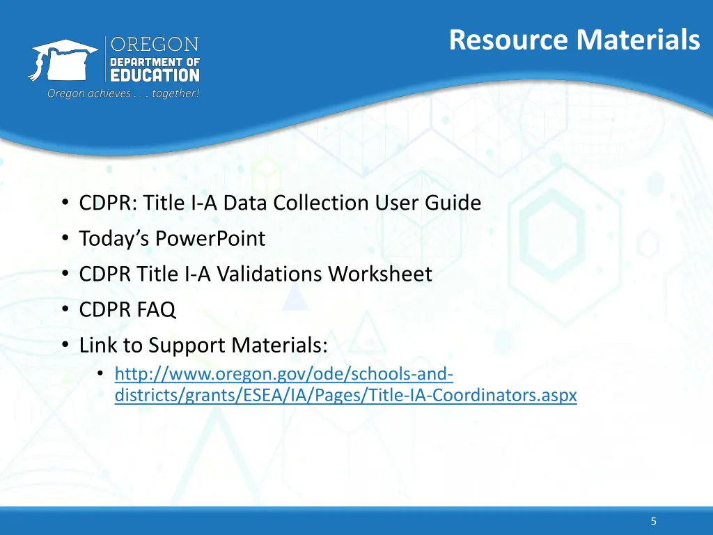 resource materials