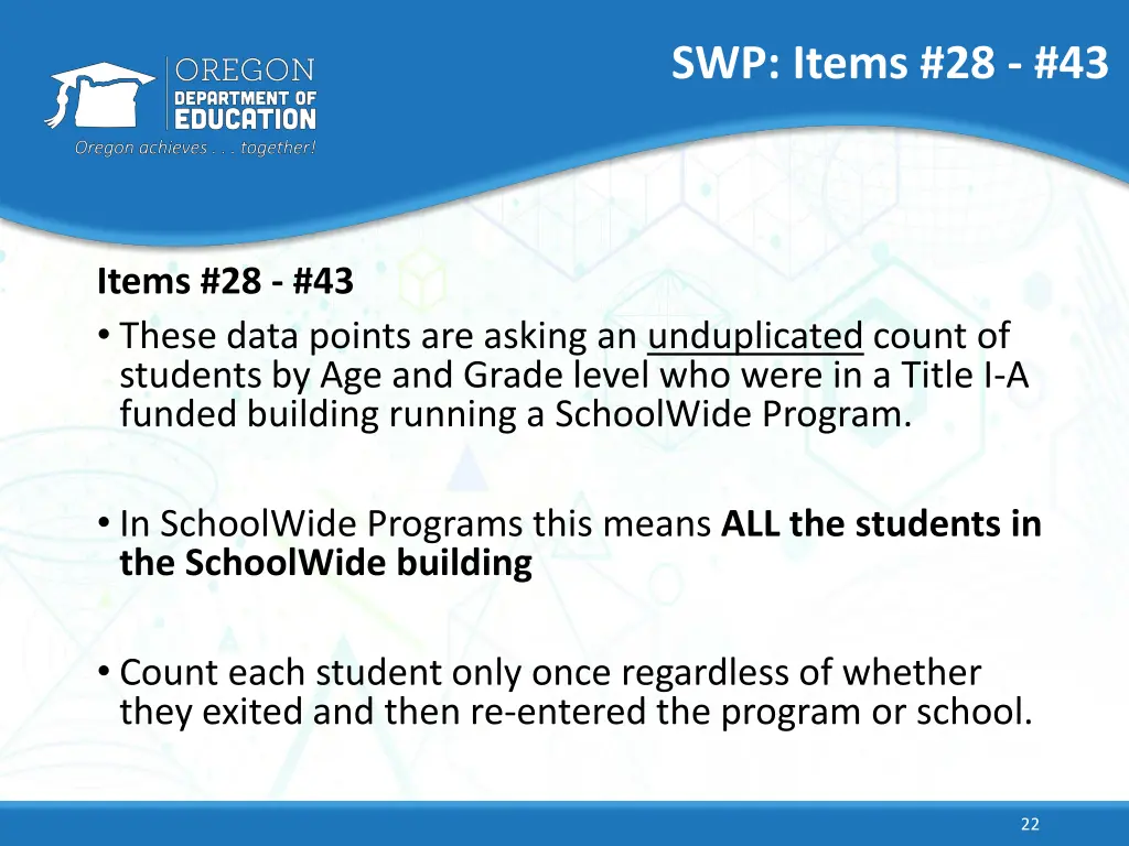 swp items 28 43