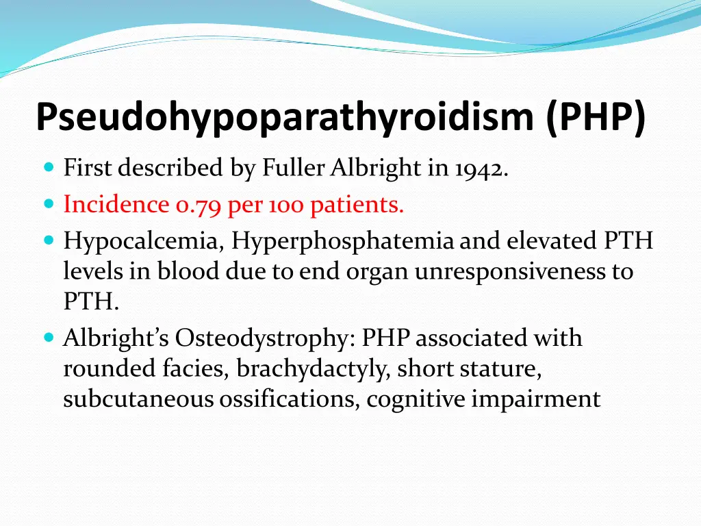 pseudohypoparathyroidism php
