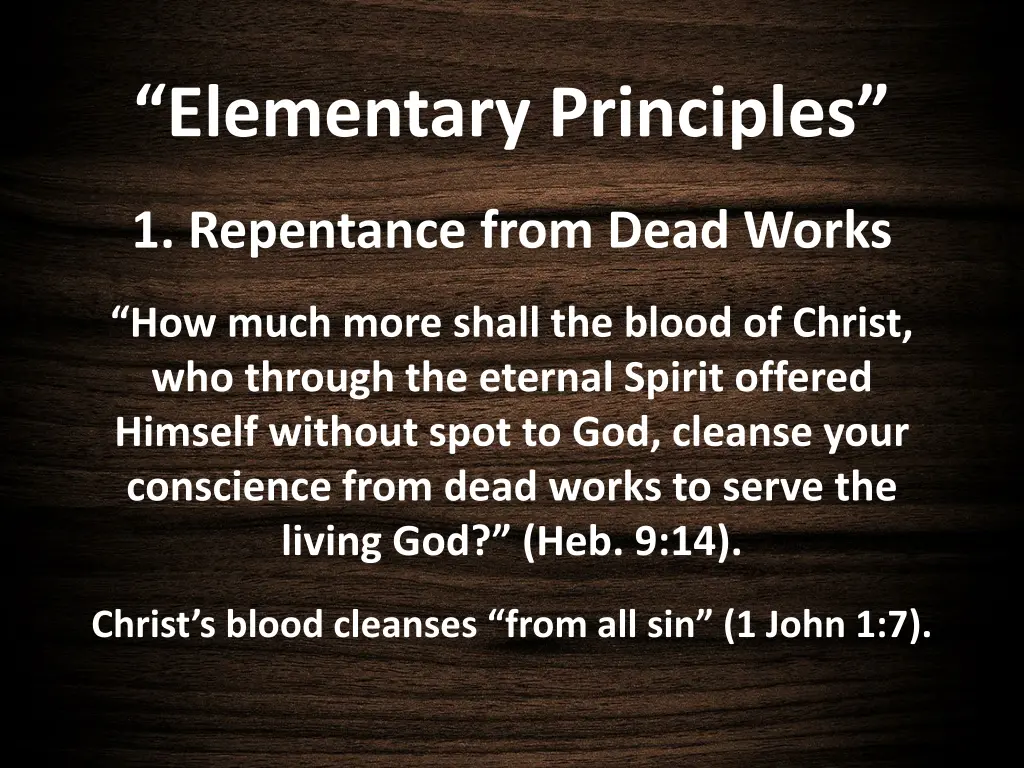 elementary principles