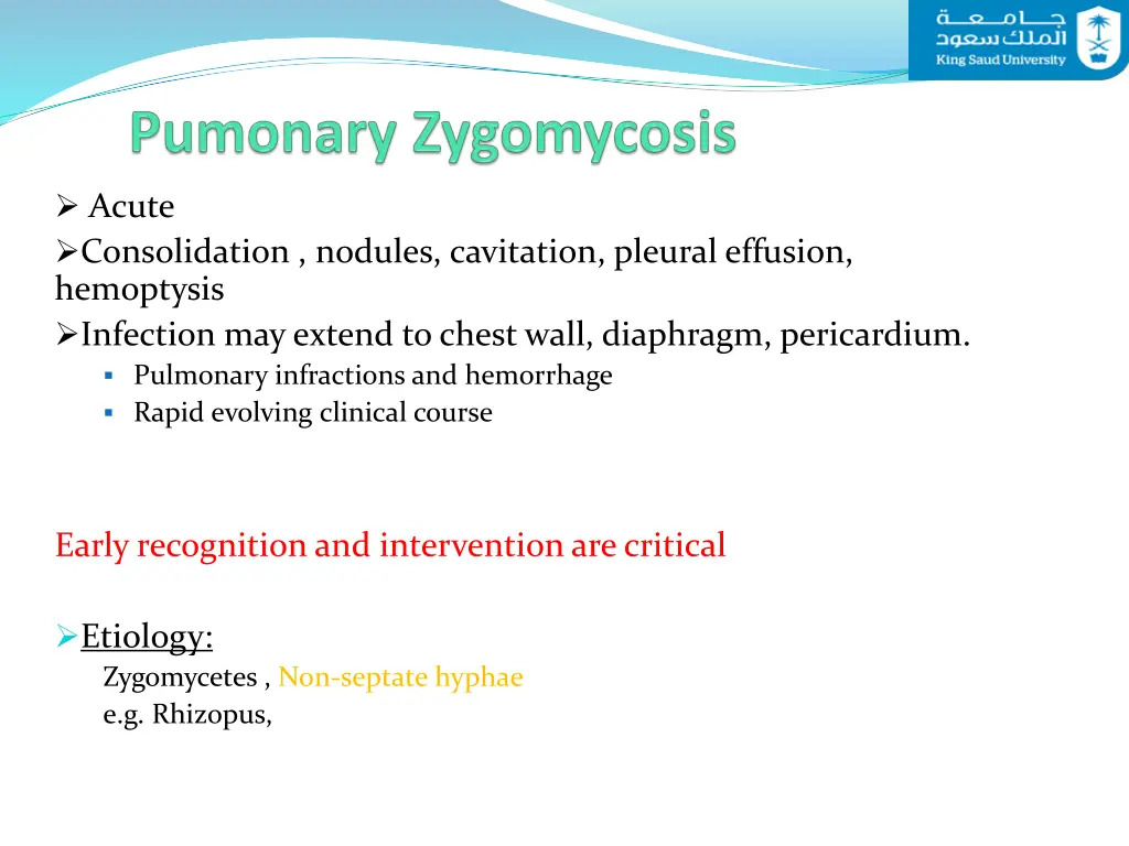 acute consolidation nodules cavitation pleural