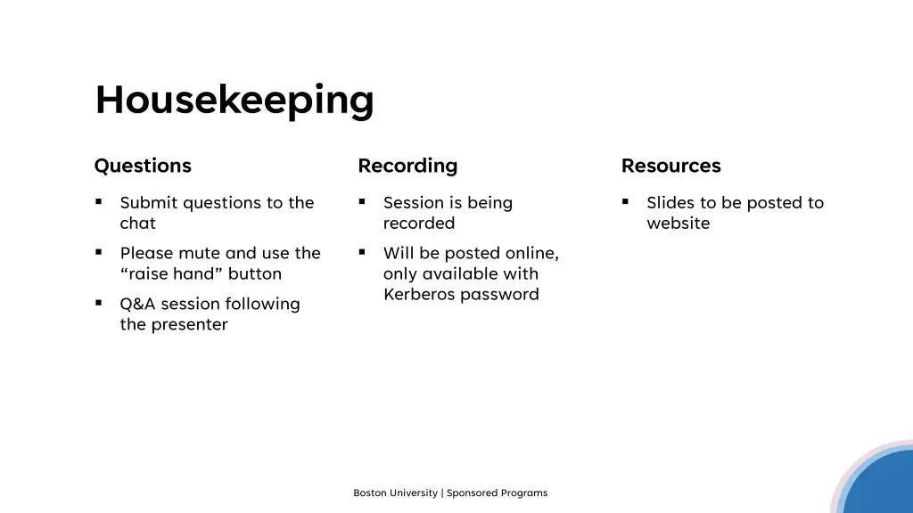 housekeeping