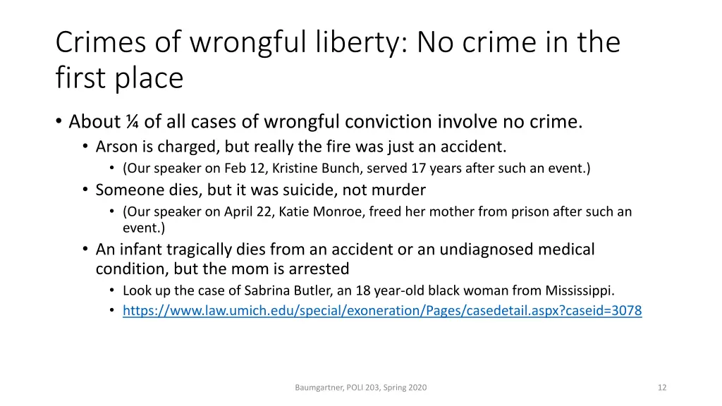 crimes of wrongful liberty no crime in the first