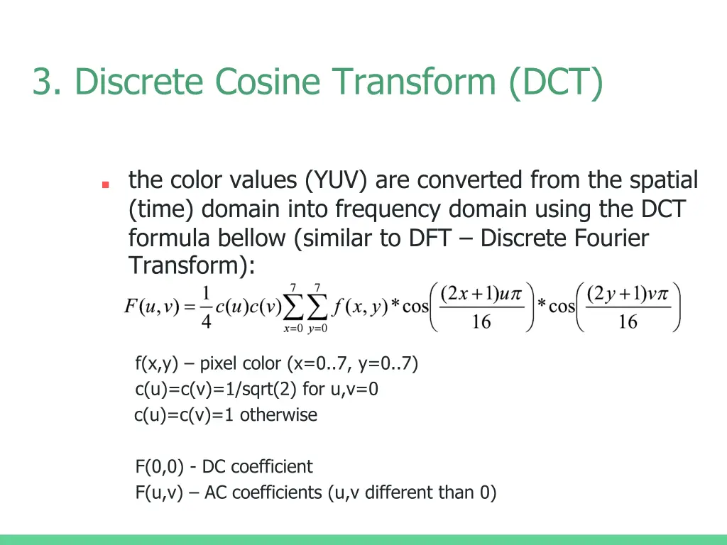 3 discrete cosine transform dct